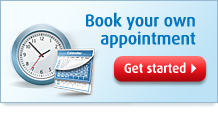 Book your own appointment. Get Started.